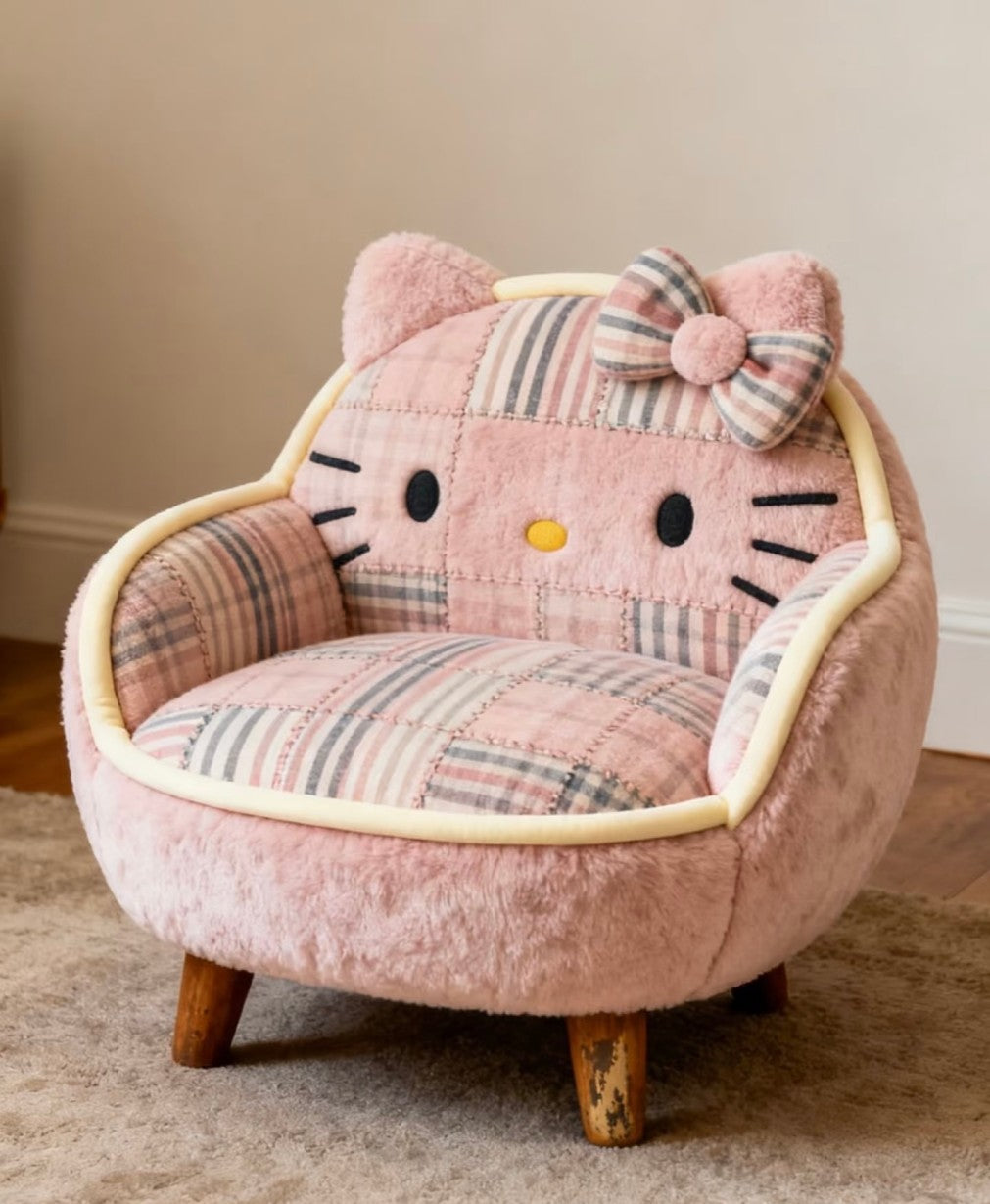 Hello Kitty Kids Armchair – Cute Pink Cartoon Plush Chair