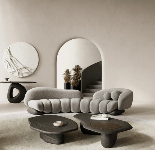 Modern Minimalist Cloud Sofa – Luxury Curved Upholstered Sectional