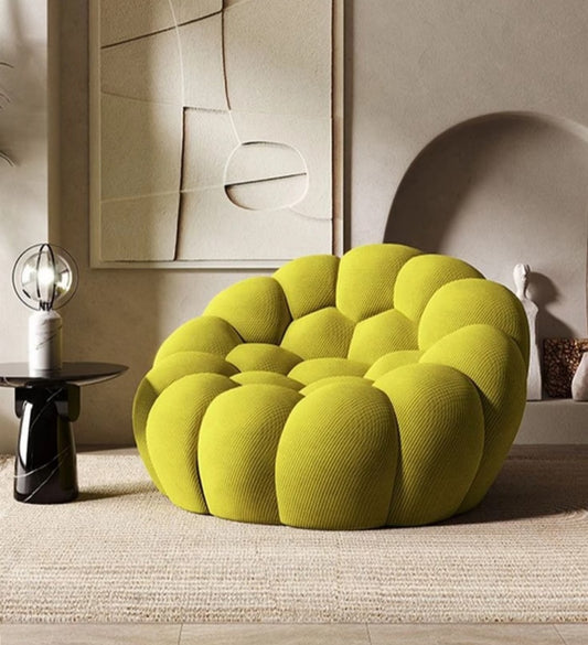 Green Bubble Lounge Chair, Plush Modern Accent Chair, Statement Living Room Sofa Chair